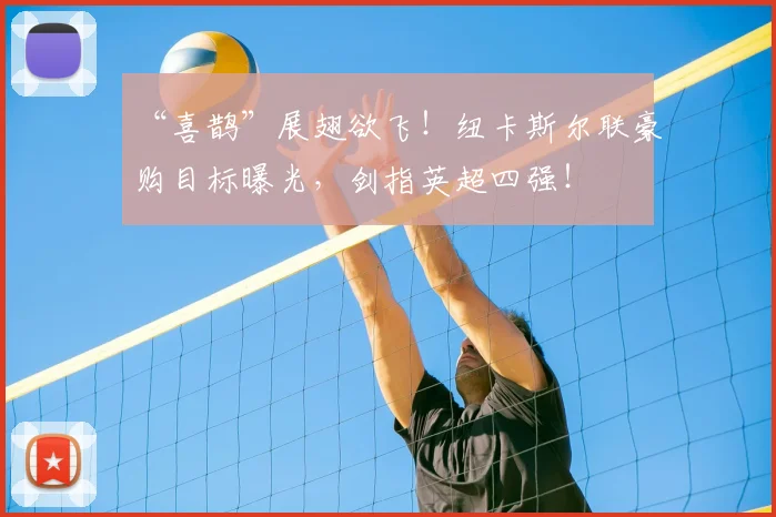 “喜鹊”展翅欲飞！纽卡斯尔联豪购目标曝光，剑指英超四强！